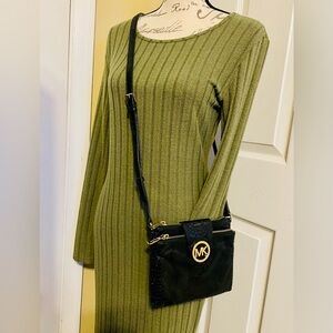 Michael Kors Black and Gold Crossbody Bag